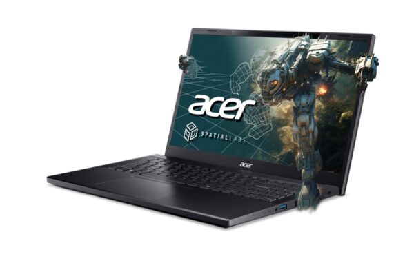 Лаптоп Acer Aspire 3D 15 SpatialLabs Edition, A3D15-71GM-72GS, i7 13620H (up to 4.9GHz, 24MB), 15.6" UHD (3840 x 2160) in 2D mode, IPS 100% AdobeRGB SlimBezel 3D, 16GB DDR5 (1 slot free), 1024 MB NVMe SSD, RTX 4050 6GB GDDR6, Wi-Fi 6+BT, No OS, Black