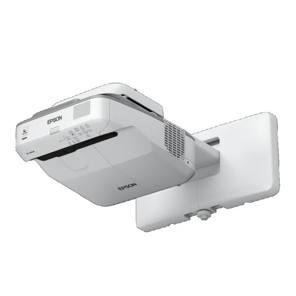 Мултимедиен проектор Epson EB-685W, 3LCD, Ultra short, WXGA (1280 x 800), 16:10, 3,500 lumen, 14,000 : 1, HDMI (3x), Ethernet, Wireless LAN (optional), VGA, 5.7 kg, Wall mounting bracket, 36 months