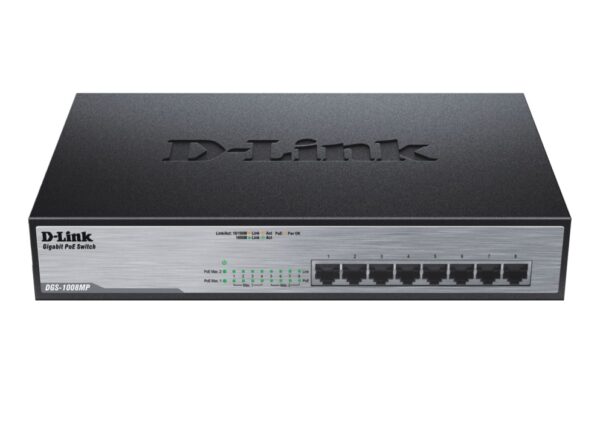 Комутатор D-Link 8-Port Desktop Gigabit PoE+ Switch