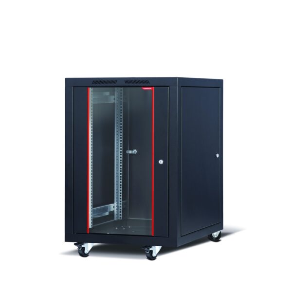 Комуникационен шкаф Formrack 19" Free standing rack 20U 600/600mm, height: 1120 mm, loading capacity: 600 kg, front tempered glass door, openable locking sides and back (does not include castor/feet group)