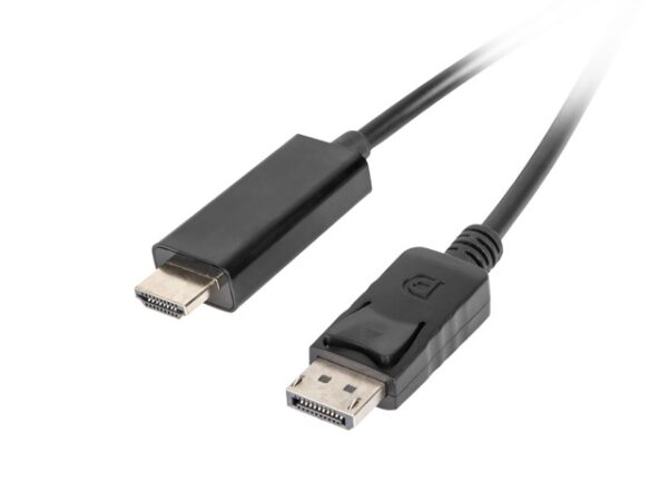 Кабел Lanberg display port (M) V1.1 -> HDMI (M) cable 3m, black