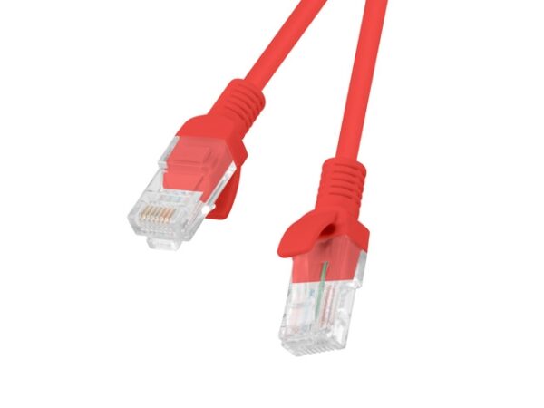 Кабел Lanberg patch cord CAT.5E 0.25m, red