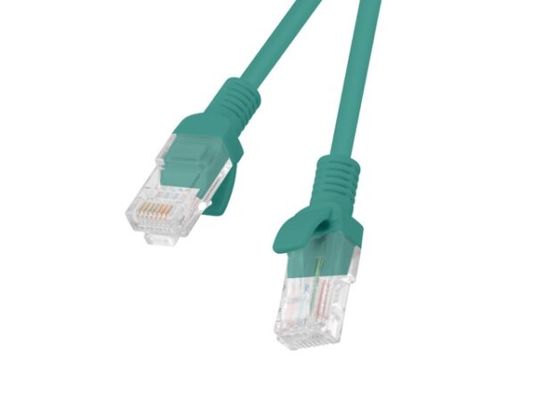 Кабел Lanberg patch cord CAT.5E 1m, green