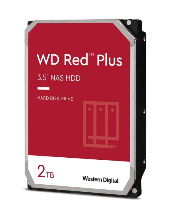 Твърд диск Western Digital Red 2TB Plus ( 3.5", 128MB, 5400 RPM, SATA 6Gb/s )