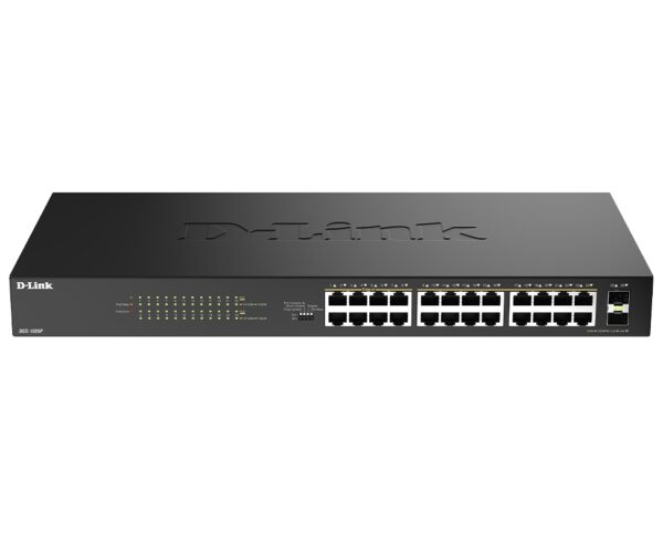 Комутатор D-Link 24-Port Desktop Gigabit PoE Switch with 2 x 100/1000Mbps Combo Ports