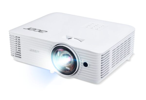 Мултимедиен проектор Acer Projector S1387n, DLP, Short Throw 0.5, WXGA (1280x800), 4000 ANSI Lumens, 20 000:1, 1x, HDMI 1.4x2, DC Out (5V/1A, USB-A), Component Video (D-sub), RCA, RJ45, RS232, Audio in/out, Speaker 16W, 3.1 kg, 3Y, White