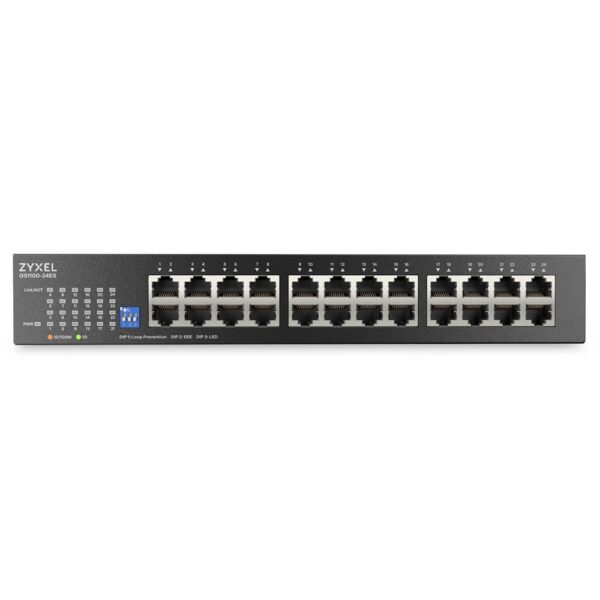 Комутатор ZyXEL GS1100-24ES  24 port Gigabit - DIP selector Unmanaged Switch v3