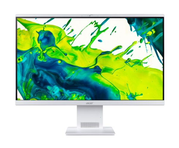 Настолен компютър - всичко в едно Acer Aspire S27-B, 27'' AiO FHD (1920x1080) IPS 144Hz, Intel Core Ultra 5 115U (up to 4.20GHz, 10MB), 16GB DDR5, 1TB SSD, Intel Arc Graphics, no DVD, WiFi 7 & BT 5.4, 90W AC adapter, FHD IR cam, KBD & Mouse Wireless, No OS, White