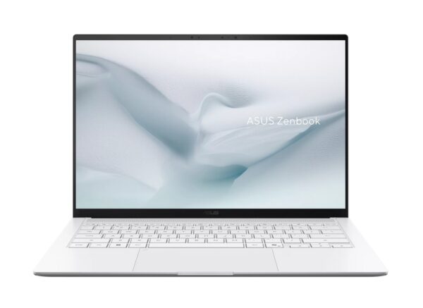 Лаптоп Asus Zenbook S UX5406AA-SU152X,Intel Ultra 9 386H 2.1 GHz (18MB Cache, up to 4.9 GHz, 16 cores, 16 Threads), 14" OLED (WQXGA+(WQ+) 2880X1800 16:10), 120 Hz,  32GB LPDDR5X (16 GB on BD),1TB SSD, Backlit Chiclet Keyboard, Windows 11 Pro,Scandinavian White,