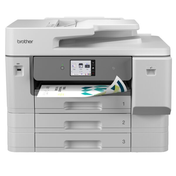 Мастилоструйно многофункционално устройство Brother MFC-J6977DW Professional Business Inkjet "X-Series" 4-in-1 Multifunction. A3 Print, Scan, Copy, Fax. 750 Sheet Paper Input